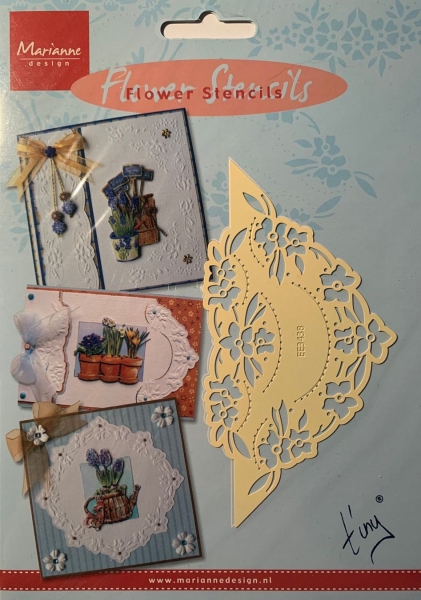 Embossing Stickschablone Flower Stencil / Blume 2